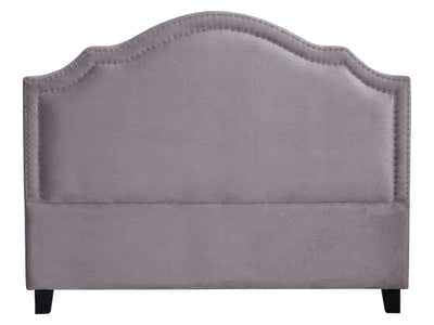Lavaca Velvet Headboard Light Grey - Queen