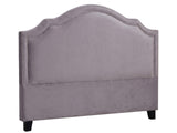 Lavaca Velvet Headboard Light Grey - Queen