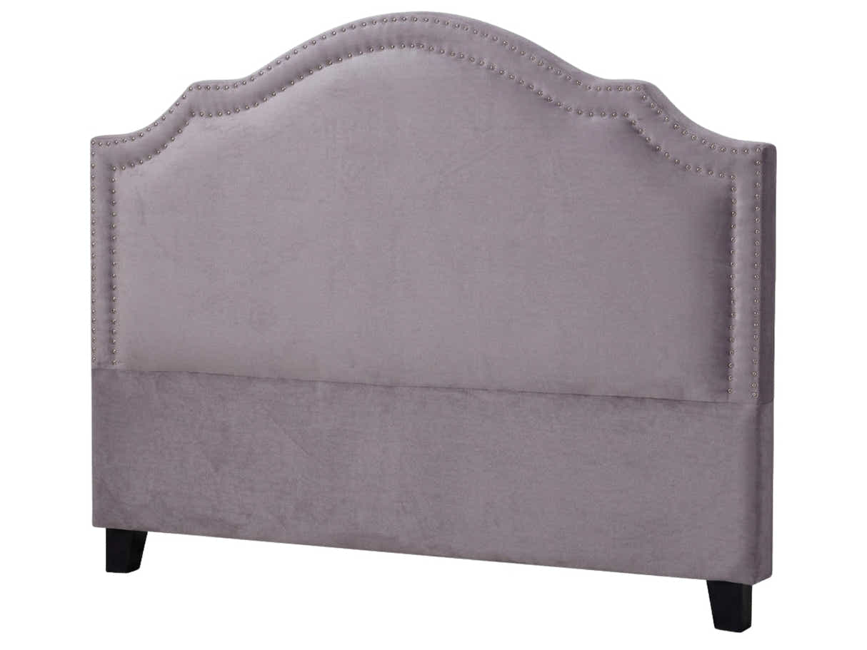 Lavaca Velvet Headboard Light Grey - Queen