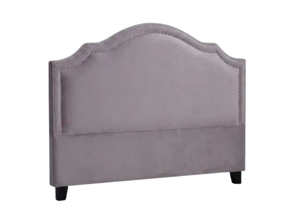 Lavaca Velvet Headboard Light Grey - Queen