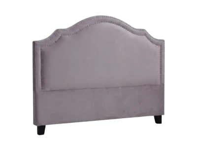 Lavaca Velvet Headboard Light Grey - Queen