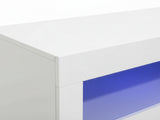 Anshos White 2-Door Buffet with LED Light - 108 cm