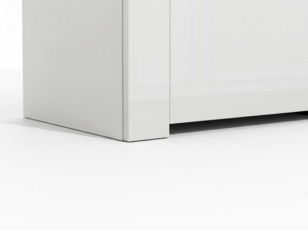 Anshos White 2-Door Buffet with LED Light - 108 cm