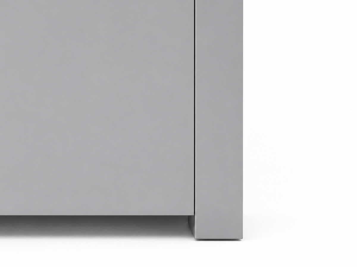 Anshos Buffet with LED Light White & Grey - 108 cm