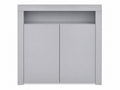 Anshos Buffet with LED Light White & Grey - 108 cm