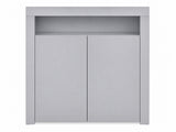 Anshos Buffet with LED Light White & Grey - 108 cm