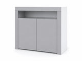 Anshos Buffet with LED Light White & Grey - 108 cm