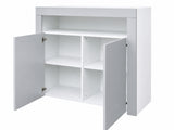 Anshos Buffet with LED Light White & Grey - 108 cm