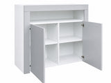Anshos Buffet with LED Light White & Grey - 108 cm