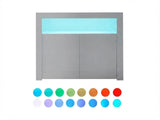 Anshos Buffet with LED Light White & Grey - 108 cm