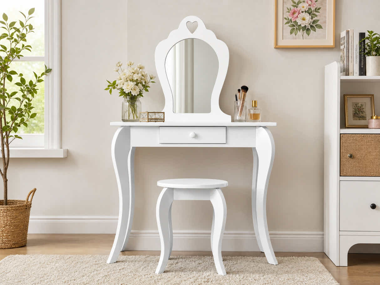Princess Makeup Vanity Table - White