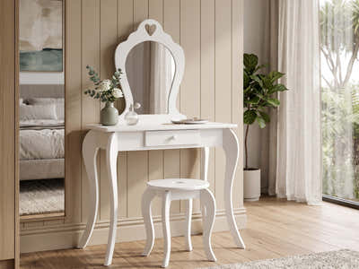 Princess Makeup Vanity Table - White