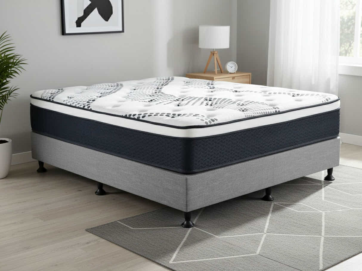 Enkel Bed Base & Euro Top Mattress J32 - Queen