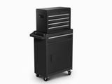 4-Drawer & 1-Drawer Tool Cabinet Combo - Black