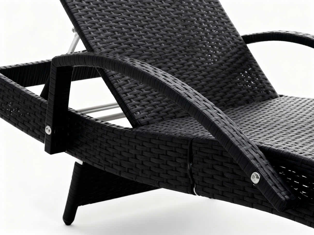 Outdoor Sun Lounger with Armrest