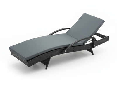 Outdoor Sun Lounger with Armrest