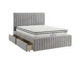 Wairoa Bed Frame with Drawers & Boucle22 Mattress - Queen