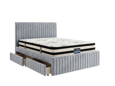Wairoa Bed Frame with Drawers & K34 Mattress - Queen