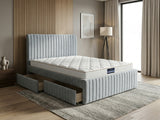 Wairoa Bed Frame with Drawers & PIL20 Mattress with Pillows - Queen