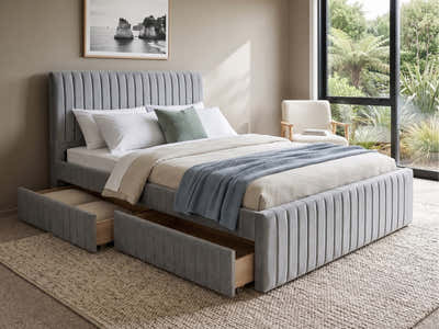 Wairoa Bed Frame with Drawers - Queen