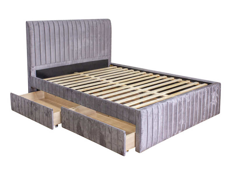 Wairoa Bed Frame with Drawers - Double