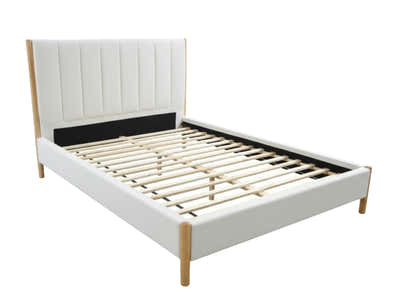 Tokoroa Boucle Bed Frame - Queen