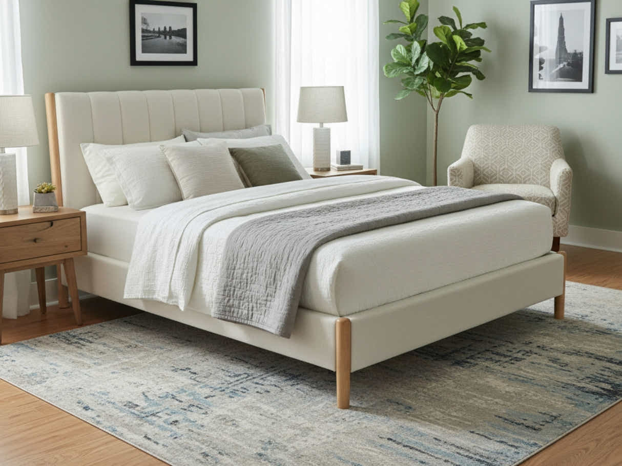 Tokoroa Boucle Bed Frame - Queen