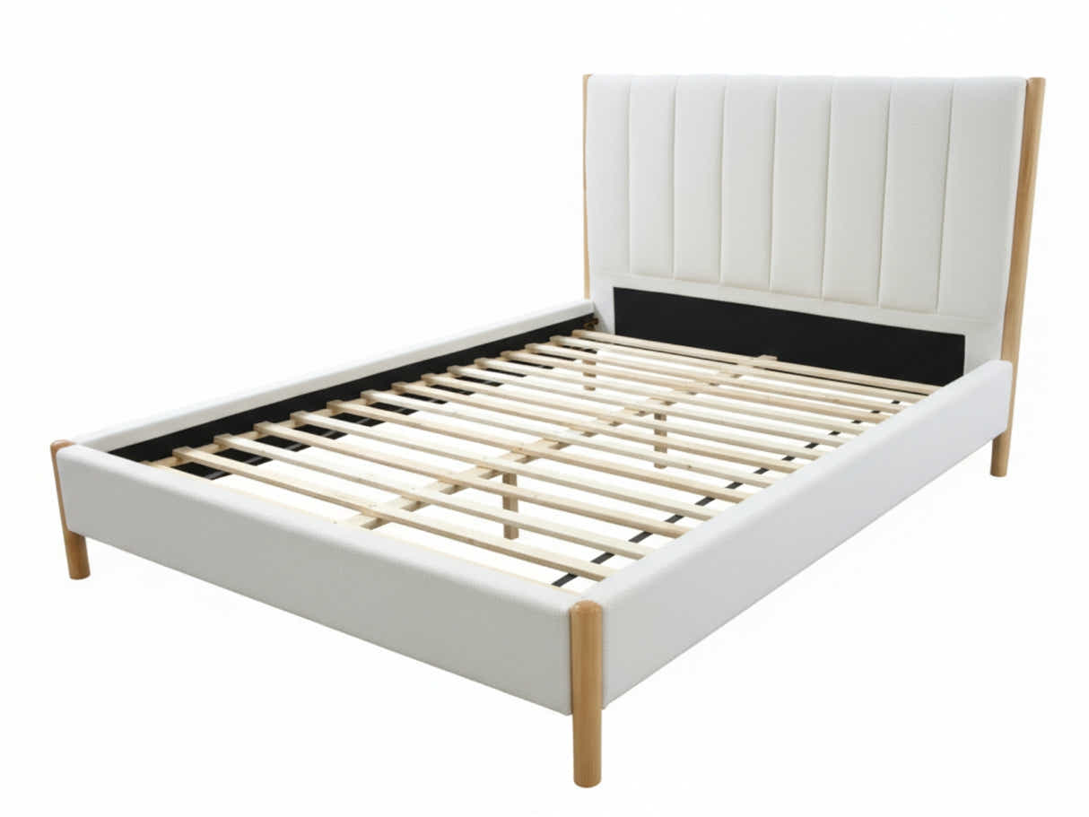 Tokoroa Boucle Bed Frame - Queen