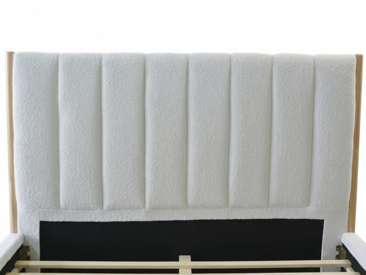 Tokoroa Boucle Bed Frame - Queen
