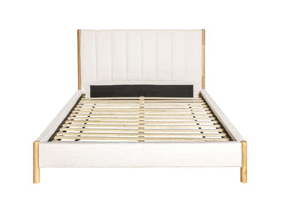 Tokoroa Boucle Bed Frame - Queen