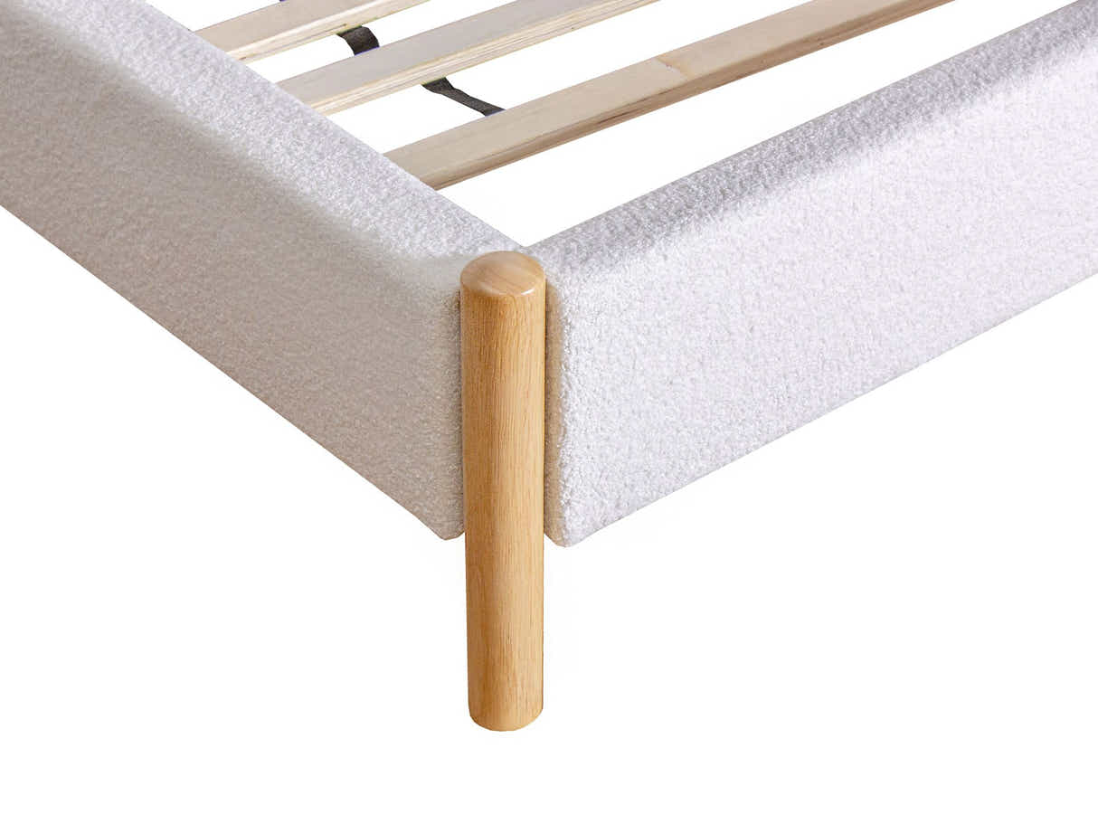 Tokoroa Boucle Bed Frame - Queen