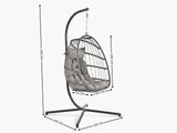 Pigato Single Swing Egg Chair - Grey