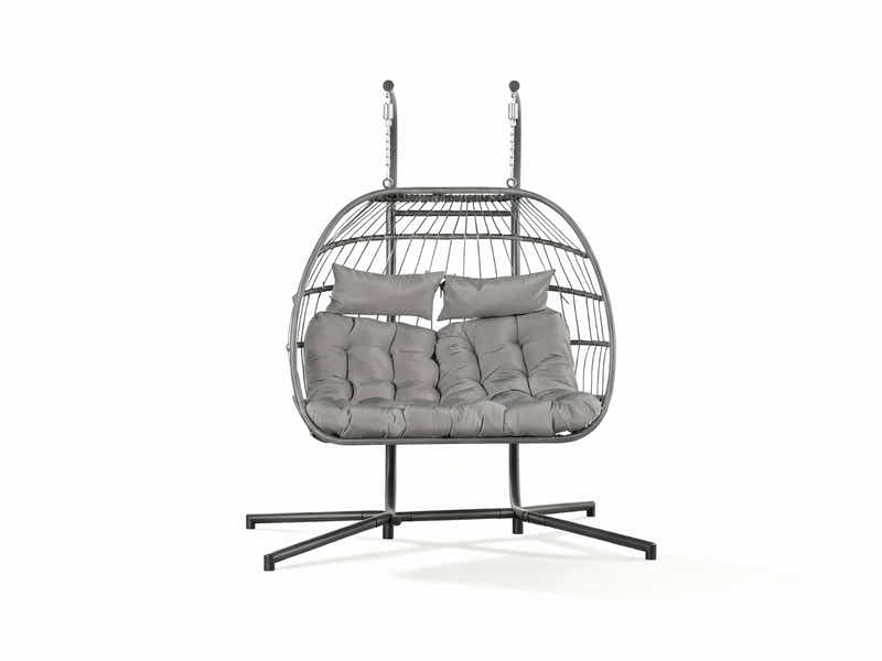 Pigato Double Swing Egg Chair - Grey