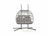 Pigato Double Swing Egg Chair - Grey
