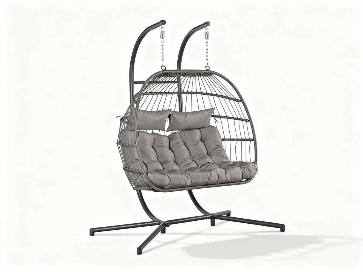 DS Pigato Double Swing Egg Chair - Grey