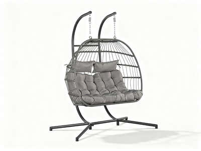 DS Pigato Double Swing Egg Chair - Grey