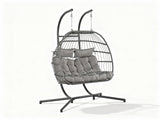 Pigato Double Swing Egg Chair - Grey
