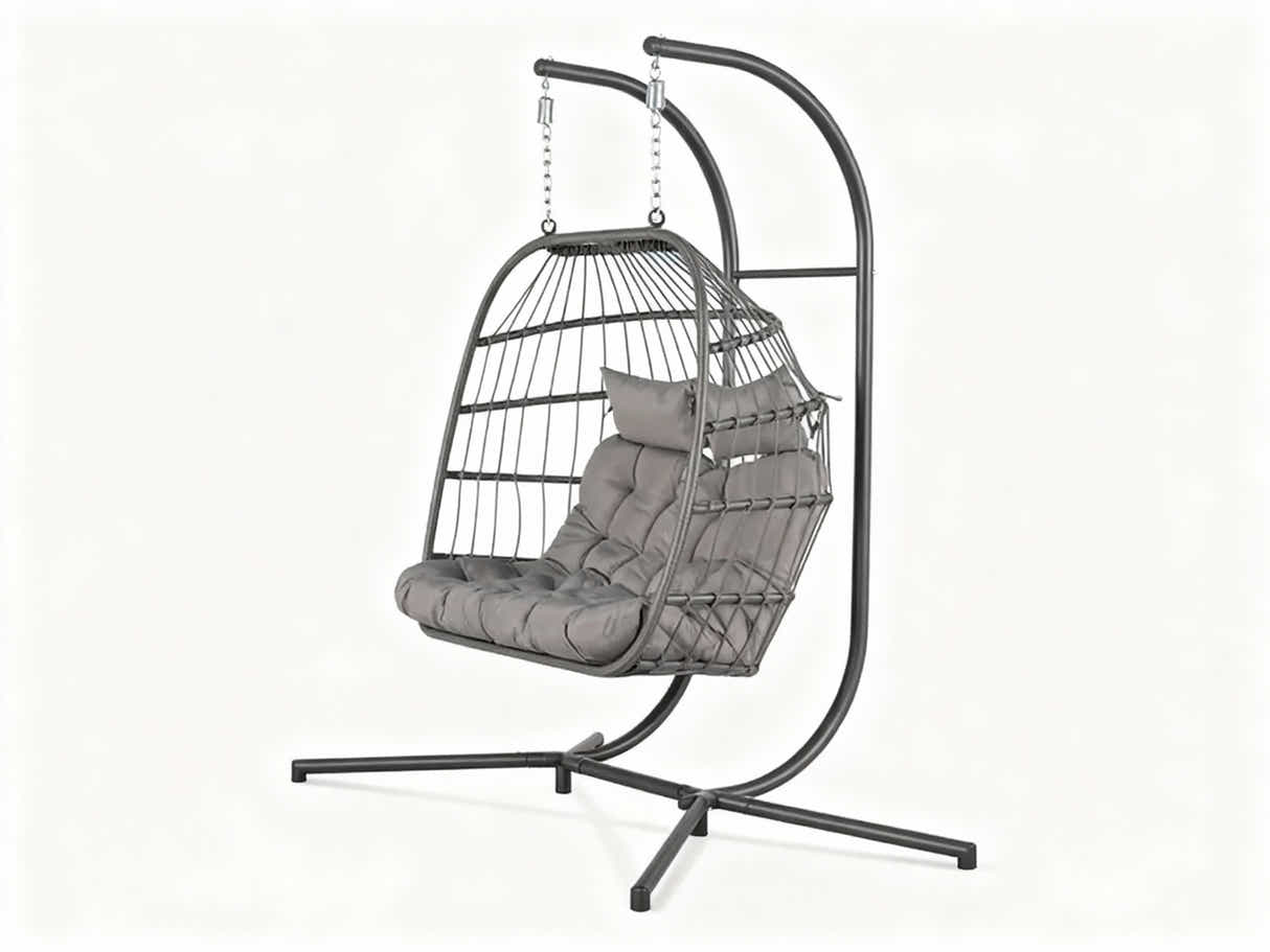 DS Pigato Double Swing Egg Chair - Grey