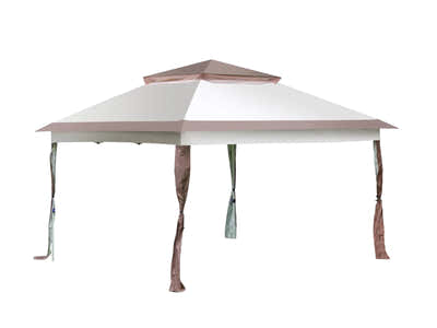 Pop-Up Gazebo 3.3 x 3.3m - Coffee & Khaki