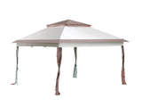 Pop-Up Gazebo 3.3 x 3.3m - Coffee & Khaki