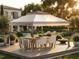 Pop-Up Gazebo 3.3 x 3.3m - Coffee & Khaki