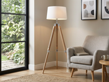 Skugga Tripod Floor Lamp with Cream Shade