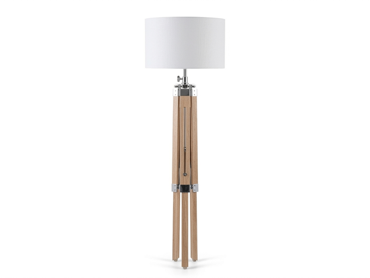 Skugga Tripod Floor Lamp with Cream Shade