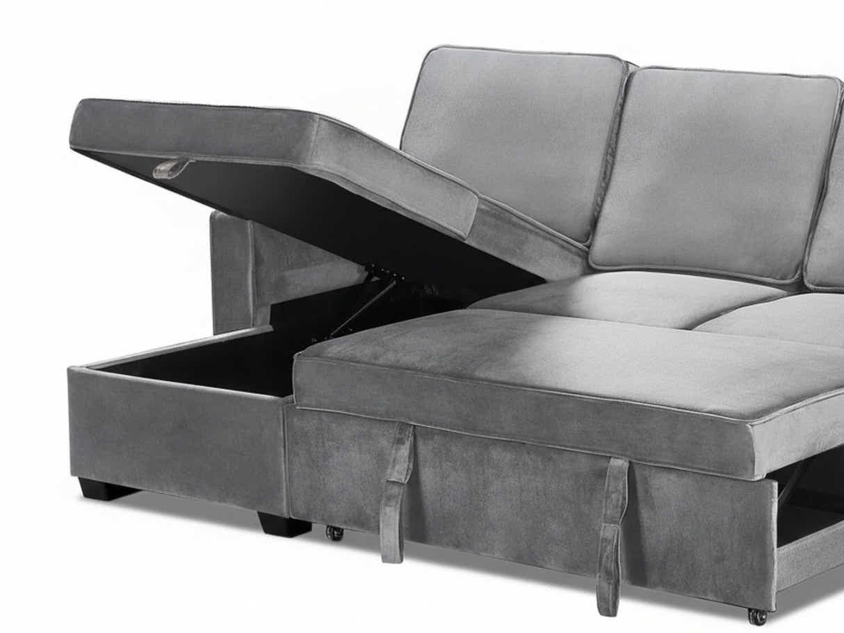 Enkel Pull Out Sofa Bed - Grey