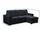 Enkel Pull Out Sofa Bed - Black