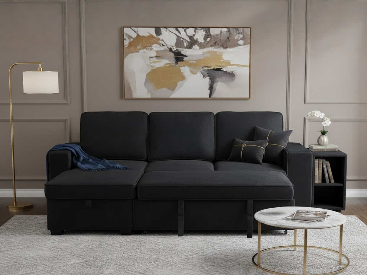 Enkel Pull Out Sofa Bed - Black