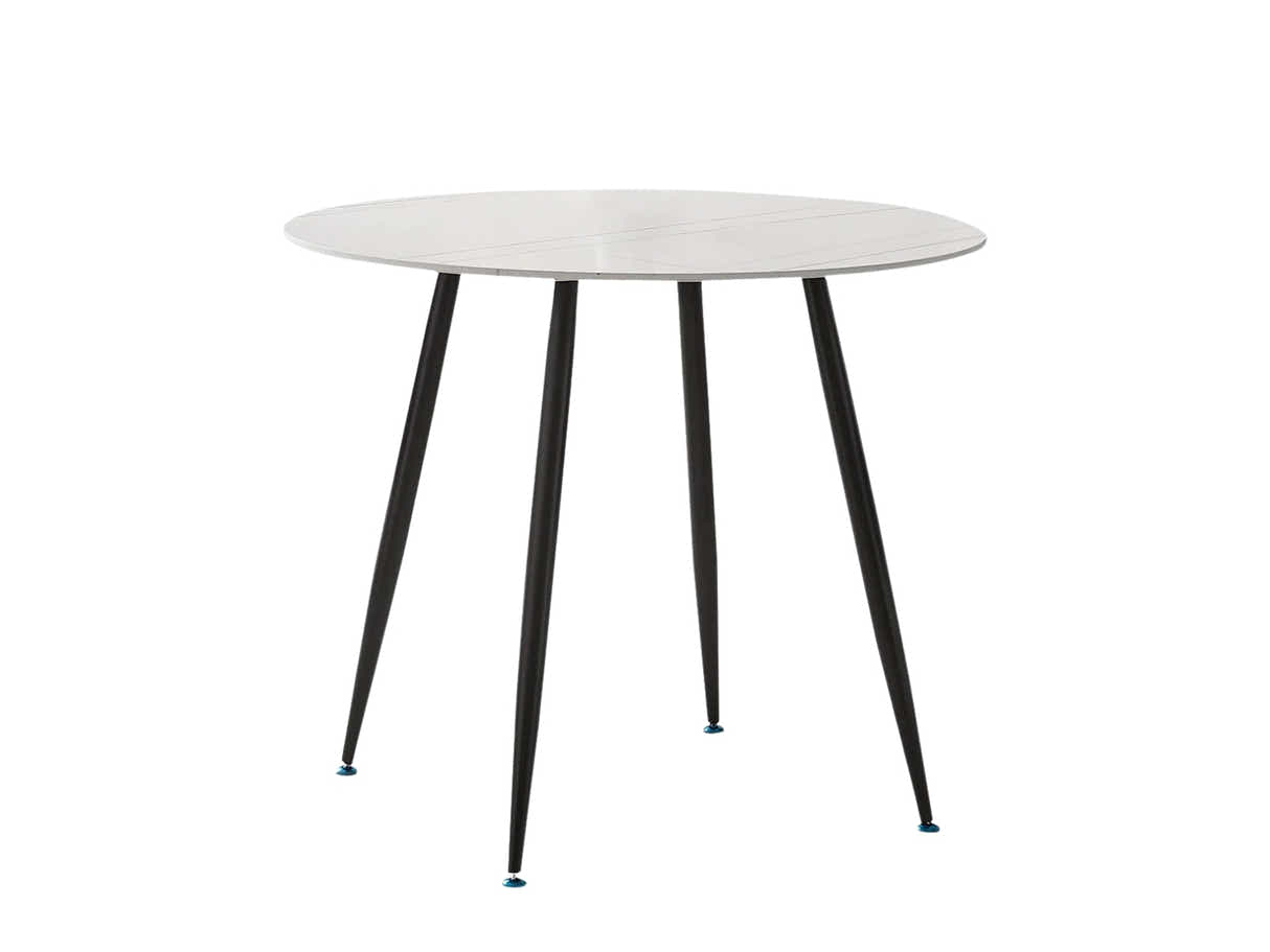Lavina Round Dining Table with Marble Top - 90 cm