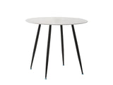 Lavina Round Dining Table with Marble Top - 90 cm