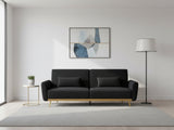 Limpley Velvet Sofa Bed - Black