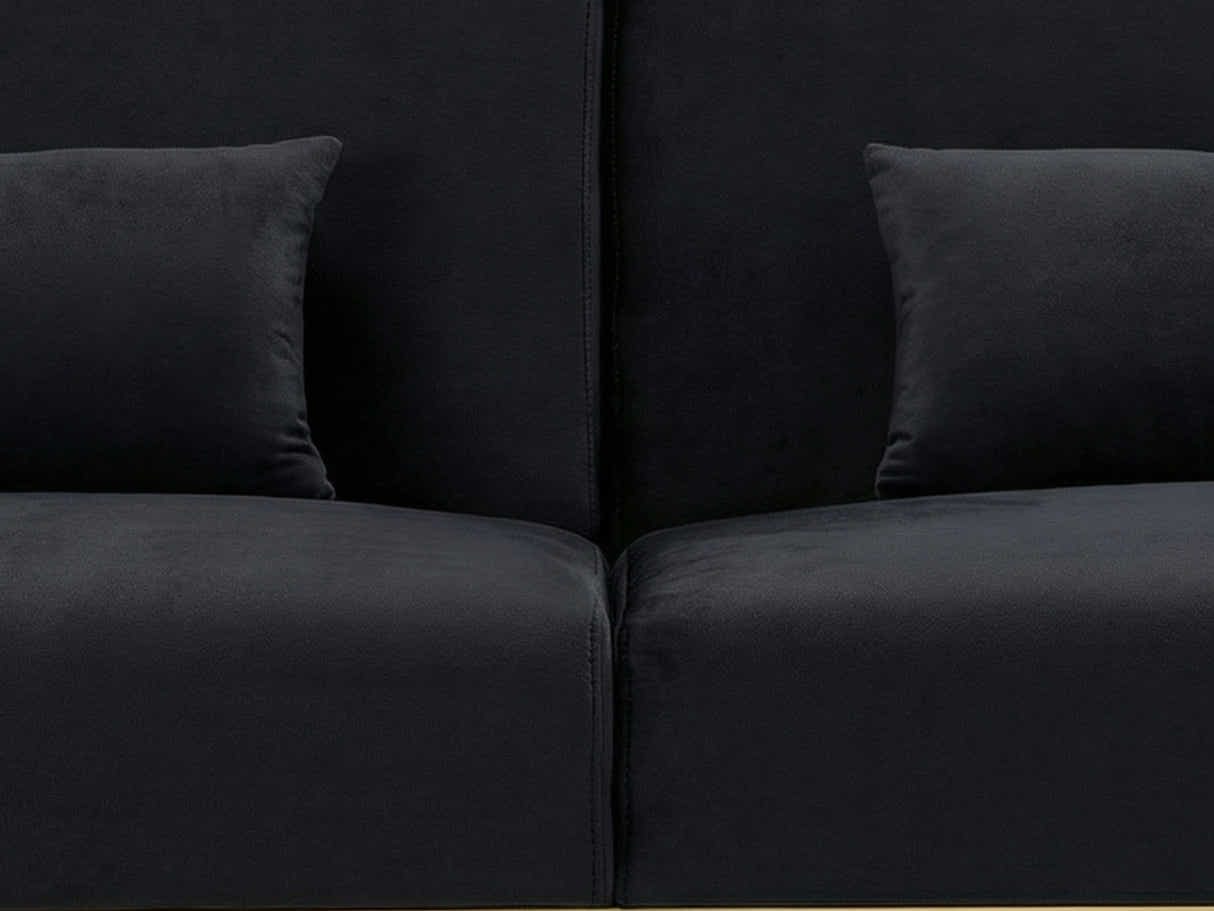 Limpley Velvet Sofa Bed - Black